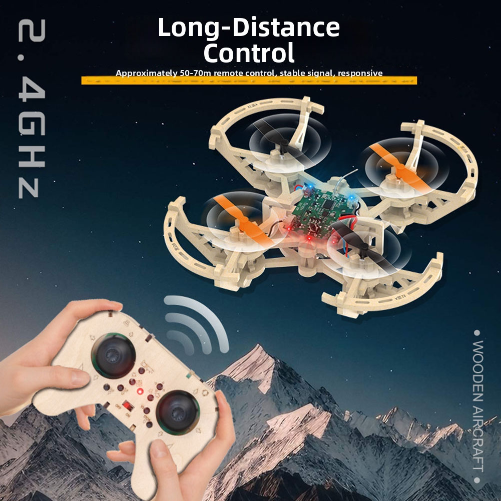 Drone Kit Octocopter - RC Ahşap Drone Model Kiti 3